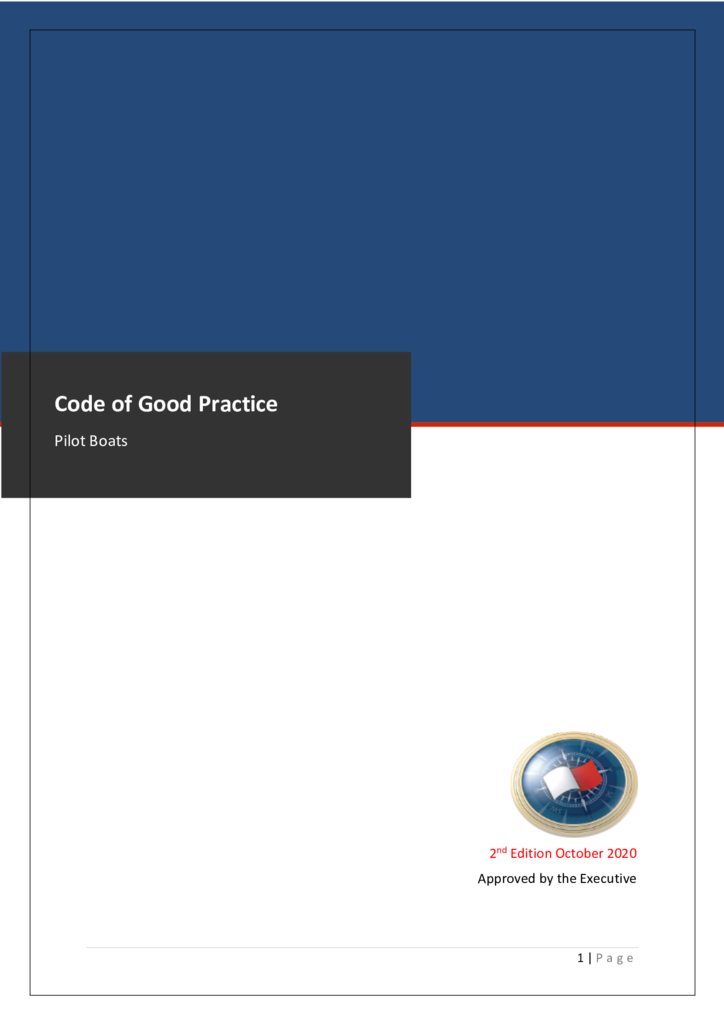 thumbnail of Code of good practice – Pilot Boats – 2nd Edition 2020